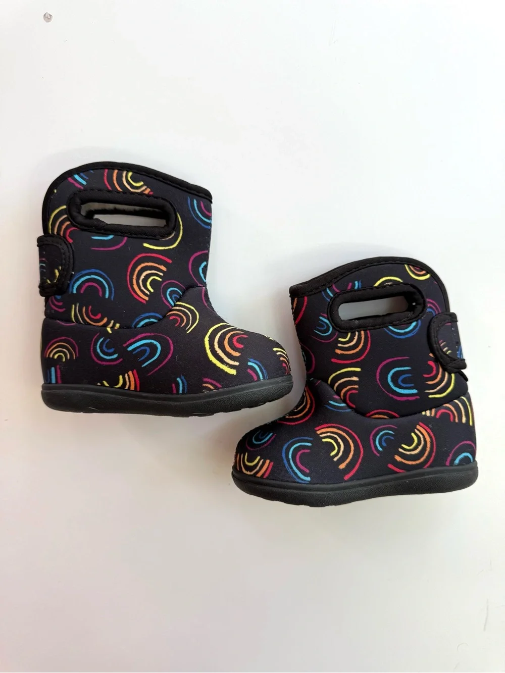 Bogs Baby II Rainbow Snow Boots Rain Boots Sz 5 Baby Waterproof Faux Fur Lined